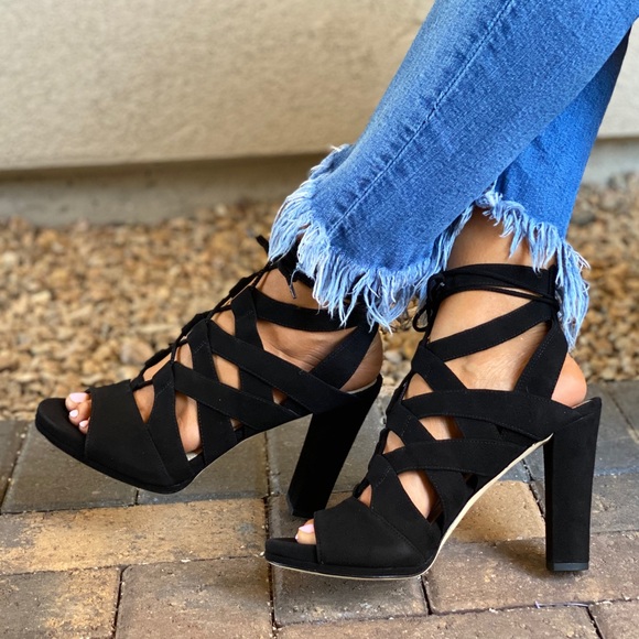 Via Spiga Kid Suede Block Heel Lace Up Platform - Picture 6 of 14